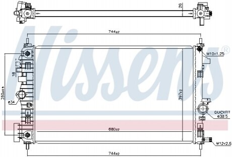 Радіатор OPEL INSIGNIA A (08-) 1.6 CDTi NISSENS 606049 (фото 1)