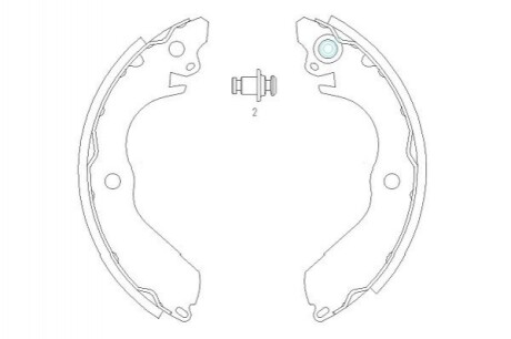 PARTS MITSUBISHI Щеки торм. COLT V 1300 00-03, LANCER VI (CJ_, CP_) 1.5 12V 96-03 PARTS KAVO KBS-6411 (фото 1)