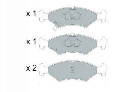 PARTS KIA Тормозные колодки дисковые передн.Shuma 98- PARTS KAVO KBP-4026
