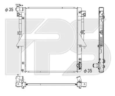 Фото 1 - радіатор охолодження FPS FP 48 A788 Радіатор охолодження FPS FP 48 A788 (фото 1)