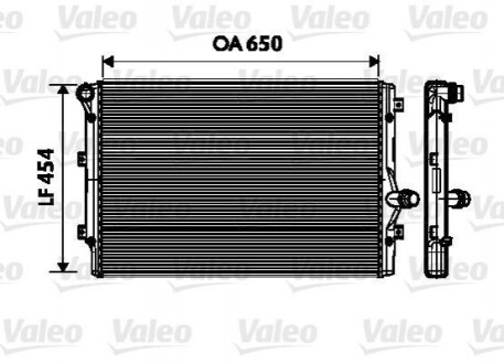 Радіатор охолодження VW Caddy III 1.6/2.0TDI 10- (AT/+/- AC) Valeo 734333