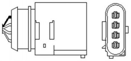VW лямбда-зонд (4-х конт.) Golf,Bora,Skoda Fabia,Octavia,Audi A3 1.4/2.0 96- MAGNETI MARELLI OSM076