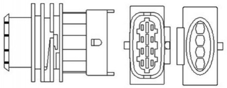 OPEL лямбда-зонд (4 конт.) OPEL 1,4/1,6: Astra G, Vectra B, Zafira 99- MAGNETI MARELLI OSM086 (фото 1)