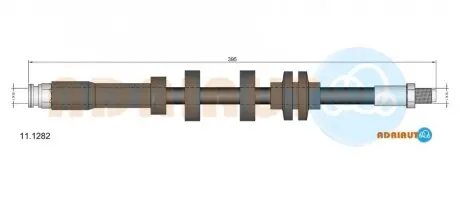 FIAT шланг гальмівний передн. пра.Punto -99 ADRIAUTO 11.1282