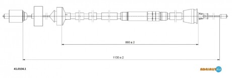 RENAULT трос зчеплення Laguna 2.0 ADRIAUTO 41.0104.1
