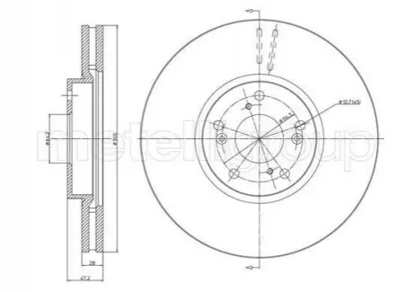 Диск гальмівний передній на Honda Accord 03- CIFAM 800-1686C