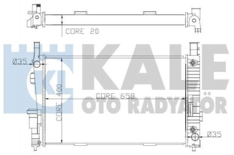 KALE DB радіатор охолодження A-Class W169/245 1.5/2.0 04- Kale Oto radyator 361700