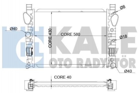 KALE DB радіатор охолодження S-Class W220 3.2/6.0 99- Kale Oto radyator 351800