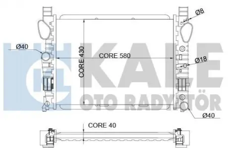 KALE DB радіатор охолодження S-Class W220 3.2/6.0 99- Kale Oto radyator 351800