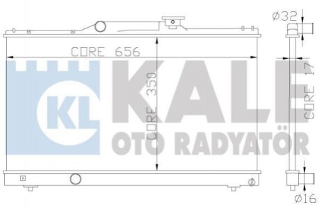 KALE TOYOTA Радіатор охолодження Corolla 1.3/1.6 92- Kale Oto radyator 342325 (фото 1)