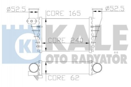 KALE VW Інтеркулер Audi A4/6, Passat 1.8T/1.9TDI 97- Kale Oto radyator 341900 (фото 1)