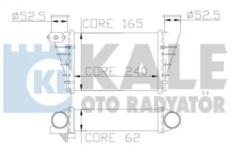 KALE VW Інтеркулер Audi A4/6, Passat 1.8T/1.9TDI 97- Kale Oto radyator 341900