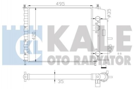 KALE FIAT радіатор охолодження Brava,Marea 1.4/1.6 Kale Oto radyator 342270