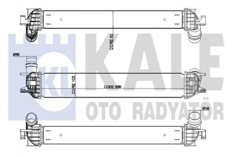 KALE RENAULT Інтеркулер Laguna III 1.5/2.0dCi 07- Kale Oto radyator 342385