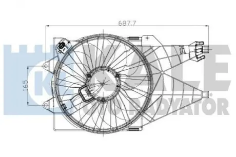 KALE FIAT вентилятор радіатора Linea 1.3/1.6d 07- Kale Oto radyator 195420