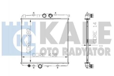 KALE PEUGEOT радіатор охолодження 206 1.1/1.6 Kale Oto radyator 216899 (фото 1)