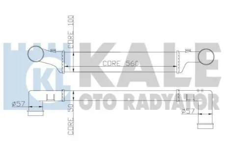 KALE DB інтеркулер W210 2.0/2.9TD Kale Oto radyator 347400