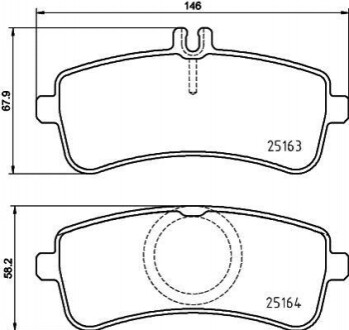 Гальмівні колодки, дискові BREMBO P50132 (фото 1)