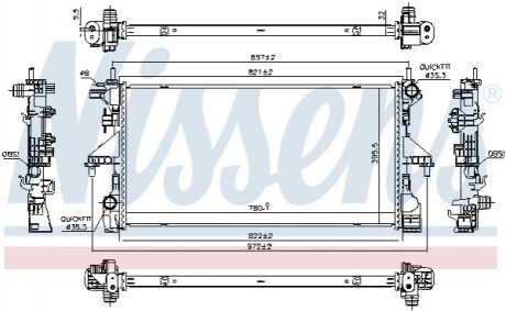 CITROEN Радіатор системи охолодження двигуна JUMPER II 3.0 11- NISSENS 606538 (фото 1)