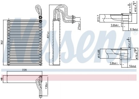 BMW Випарник X5 (E70), X5 (F15, F85), X6 (F16, F86) NISSENS 92351