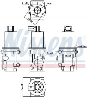 FIAT клапан EGR Brava, Doblo, Marea, Punto 1.9JTD NISSENS 98185