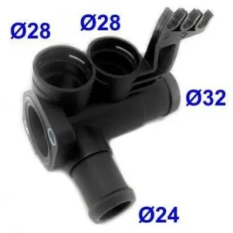 MEATDORIA VW Фланець охолоджувальної рідини Audi 80/100/A6 1.6/2.0 91- MEAT & DORIA MEAT&DORIA 93105