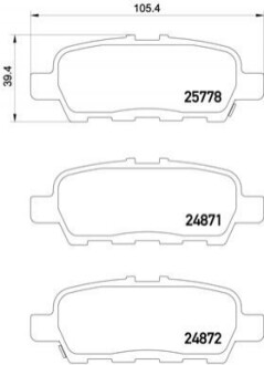 Гальмівні колодки дискові BREMBO P56 087 (фото 1)