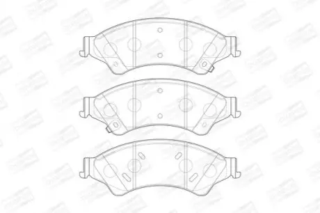 Гальмівні колодки передні Ford Ranger (2011->) CHAMPION 573449CH