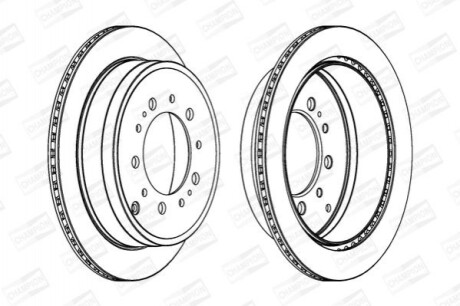 Гальмівний диск задній Lexus LX / Toyota Land Cruiser 200 CHAMPION 562761CH1 (фото 1)