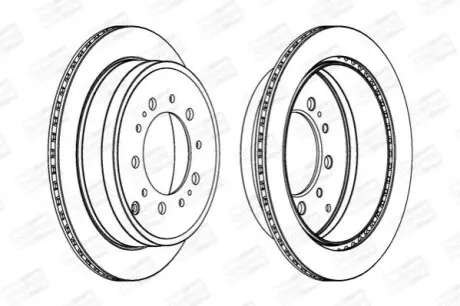 Гальмівний диск задній Lexus LX / Toyota Land Cruiser 200 CHAMPION 562761CH1