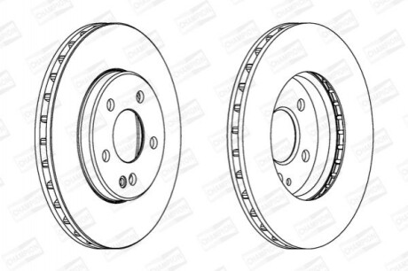 Гальмівний диск передній Mercedes A-Class, B-Class CHAMPION 562314CH (фото 1)