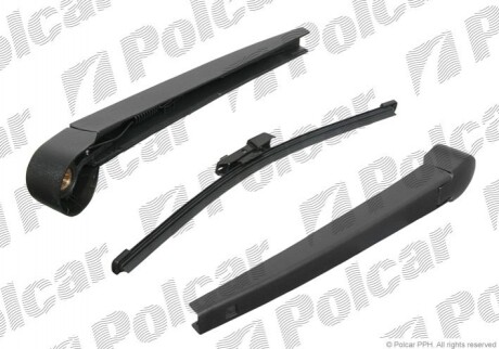 Щітка склоочисника задн. з привідним важелем Flat 280mm VW Golf VI 08-13 Polcar 9518RWT1