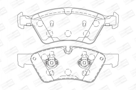 Гальмівні колодки передні Mercedes E-Class (W211, S211), M-Class (W164), G-Class (W463), GL, R-Class CHAMPION 573175CH