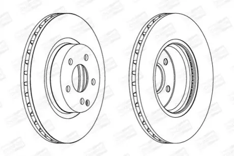 Гальмівний диск передній Mercedes CLS, E-Class / Saab 9-3 CHAMPION 562386CH