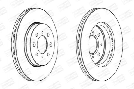 Гальмівний диск передній Honda City, Civic, Domani, Jazz CHAMPION 563065CH (фото 1)