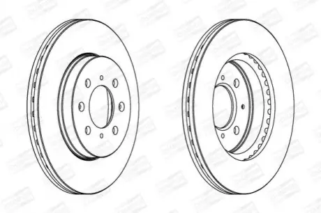 Гальмівний диск передній Honda City, Civic, Domani, Jazz CHAMPION 563065CH