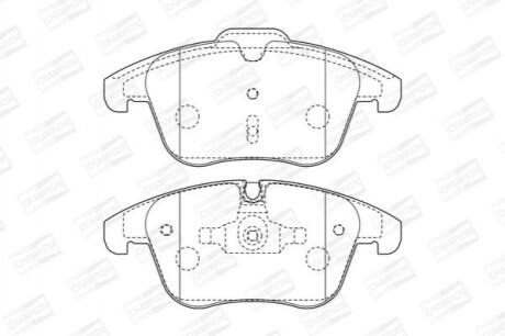 Гальмівні колодки передні Citroen C5 / Peugeot 508 CHAMPION 573311CH