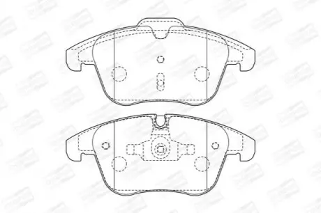 Гальмівні колодки передні Citroen C5 / Peugeot 508 CHAMPION 573311CH