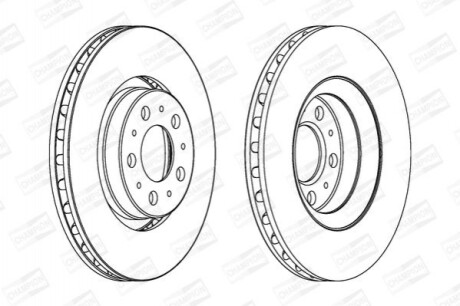 Гальмівний диск CHAMPION 562173CH (фото 1)