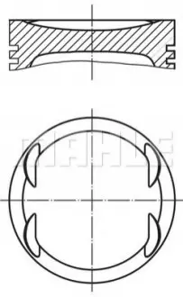 Поршень з кільцями VAG 77,01 1,6i 16V ATN/AUS/AZD (Mahle) MAHLE / KNECHT 030 99 02