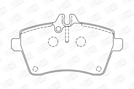 Гальмівні колодки передні Mercedes A-Class (W169), B-Class (W245) (2004->) CHAMPION 573265CH