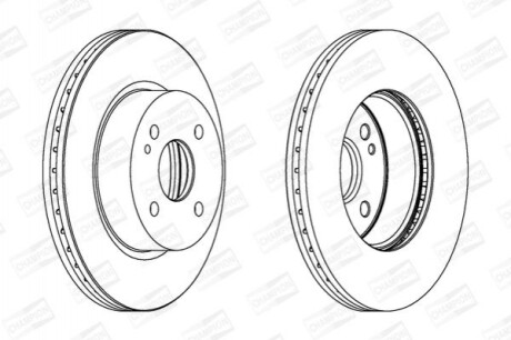 Гальмівний диск передній Mazda 2, MX-5 (2007->) CHAMPION 562564CH