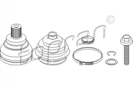 К-т шарнiрний привiдного валу TOPRAN TOPRAN / HANS PRIES 104332