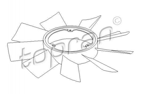 Крильчатка вентилятора TOPRAN TOPRAN / HANS PRIES 401002