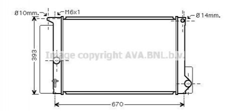 AVA AVA Радіатор охолодження TOYOTA AURIS (2007) AURIS 1.4 VVTI AVA COOLING TOA2397