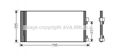 AVA AVA Радіатор кондиціонера RENAULT LAGUNA (2008) 2.0 AVA COOLING RTA5430D (фото 1)