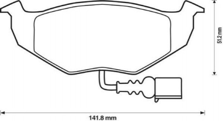 Гальмівні колодки передні Skoda Fabia, Roomster / VW Polo Jurid 573111J (фото 1)