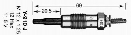 Свiчка накалювання NGK 3617