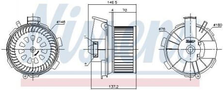 Вентилятор салону NISSENS 87744