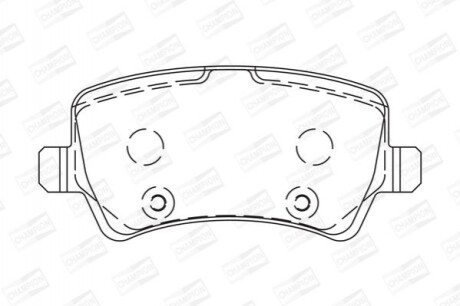 Гальмівні колодки задні Range Rover Evoque / Volvo S60, S80, V70, XC60, XC70 CHAMPION 573748CH